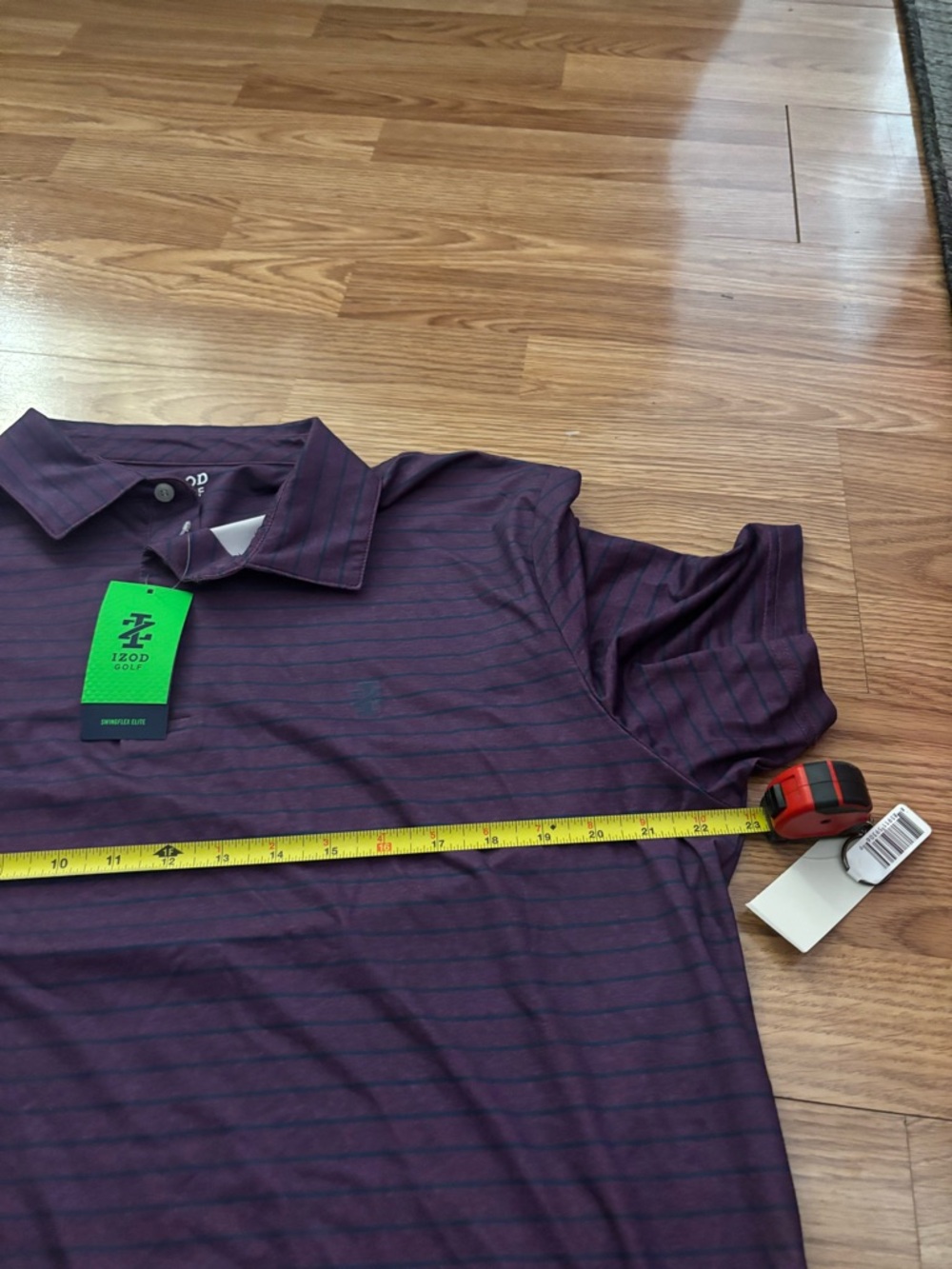IZOD Swinflex Elite Golf Shirt Size Large - Picture 5 of 8